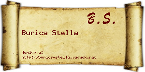 Burics Stella névjegykártya